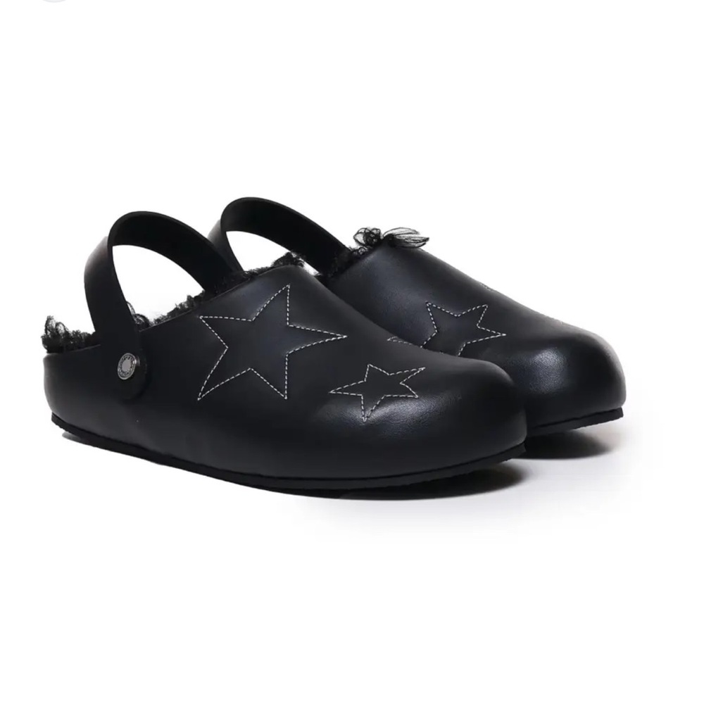 Stella McCartney Elyse Black Star Mules